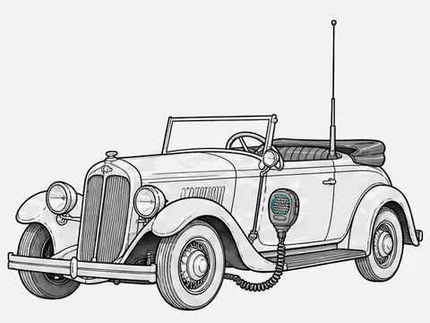 Drawing of the Bayonne police car radio
